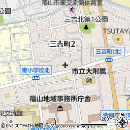 ａｕショップ　福山三吉周辺の地図