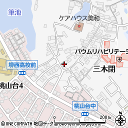 大阪府堺市南区三木閉38周辺の地図