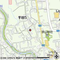 大阪府大阪狭山市半田周辺の地図