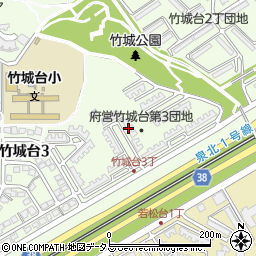 大阪府営竹城台第３住宅１－１０周辺の地図
