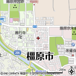奈良県橿原市上飛騨町68周辺の地図