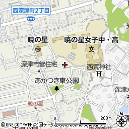 福山暁の星学院幼稚園周辺の地図