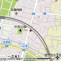 辻幸精肉店一之木店周辺の地図