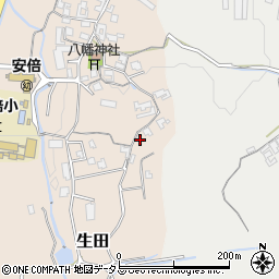 奈良県桜井市生田185周辺の地図