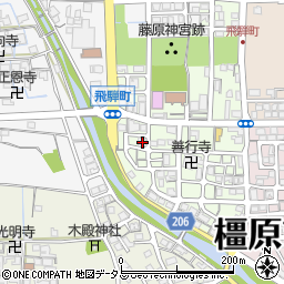奈良県橿原市飛騨町7-5周辺の地図