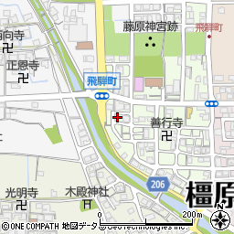 奈良県橿原市飛騨町7-8周辺の地図