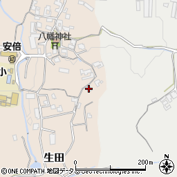奈良県桜井市生田182周辺の地図