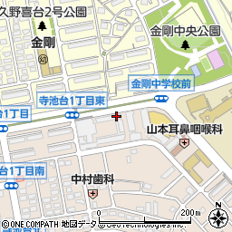 池田泉州銀行金剛支店周辺の地図