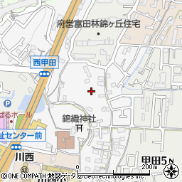 大阪府富田林市宮甲田町周辺の地図
