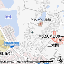 大阪府堺市南区三木閉36-1周辺の地図