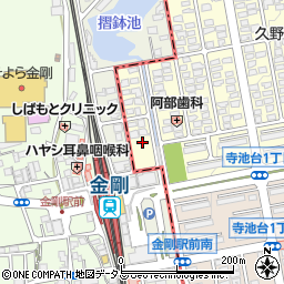 ＧＳパーク金剛駐車場周辺の地図