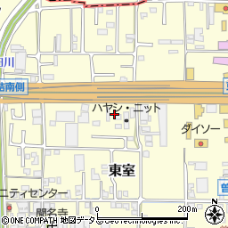 奈良県葛城市東室周辺の地図