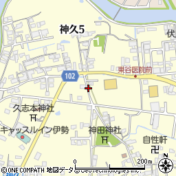 三重県伊勢市神久周辺の地図