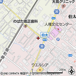 大阪府和泉市伯太町1丁目13-22周辺の地図