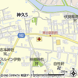 ココカラファイン神久店周辺の地図