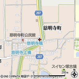 奈良県橿原市慈明寺町354周辺の地図