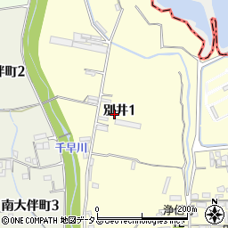 大阪府富田林市別井1丁目周辺の地図