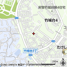 竹城第2公園周辺の地図