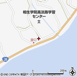 兵庫県淡路市釜口1318-1周辺の地図