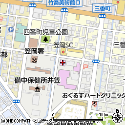 笠岡市立図書館周辺の地図