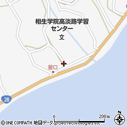 兵庫県淡路市釜口1318周辺の地図