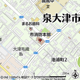 泉大津市消防本部周辺の地図