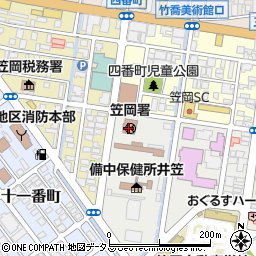 笠岡警察署周辺の地図