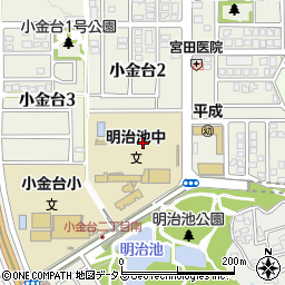 大阪府富田林市小金台周辺の地図