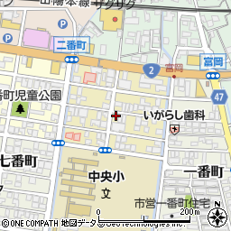 岡山県笠岡市二番町周辺の地図