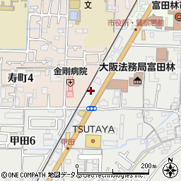 ファミリーマート富田林甲田一丁目店周辺の地図