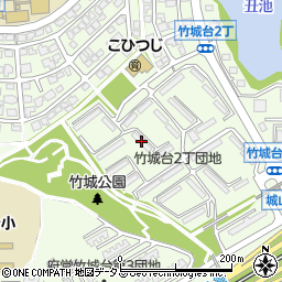 ＵＲ都市機構泉北竹城台２丁団地１－２３棟周辺の地図