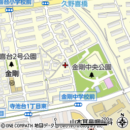 富田林市立　金剛老人いこいの家福寿荘周辺の地図