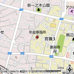 日本年金機構伊勢年金事務所周辺の地図