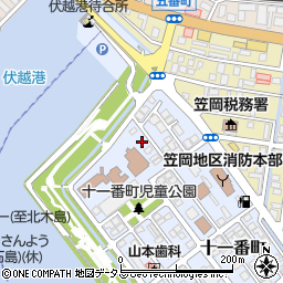 中国新聞社笠岡支局周辺の地図