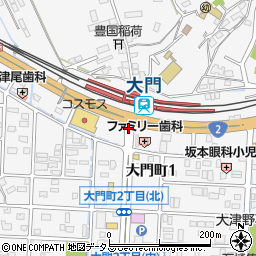 大門駅南周辺の地図