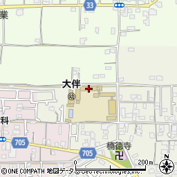 富田林市立大伴小学校周辺の地図