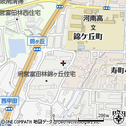 大阪府富田林市錦ケ丘町周辺の地図