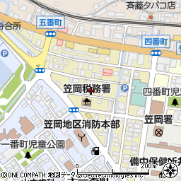 岡山県笠岡市五番町周辺の地図