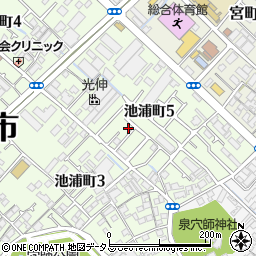 池浦1号公園周辺の地図