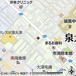 セブンイレブン泉大津池浦１丁目店周辺の地図