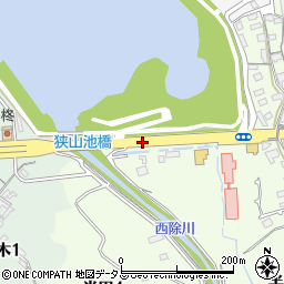 大阪府大阪狭山市池尻周辺の地図