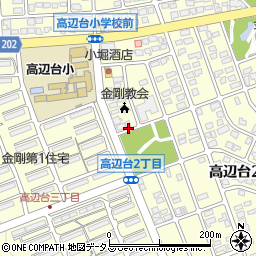 大阪府富田林市高辺台周辺の地図