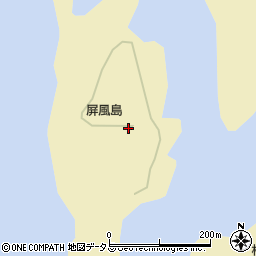 屏風島周辺の地図