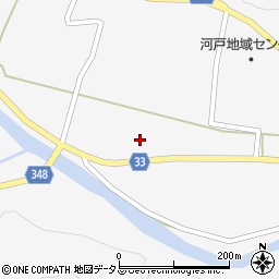 広島県東広島市河内町河戸340周辺の地図