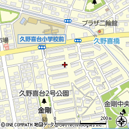 大阪府富田林市久野喜台2丁目周辺の地図
