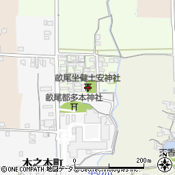 畝尾坐健土安神社周辺の地図