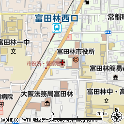 富田林警察署周辺の地図