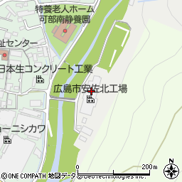 広島市　安佐北工場周辺の地図