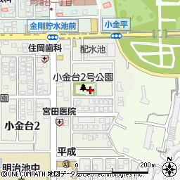 大阪府富田林市小金台1丁目周辺の地図