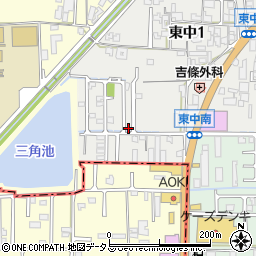 奈良県大和高田市東中1丁目11-10周辺の地図
